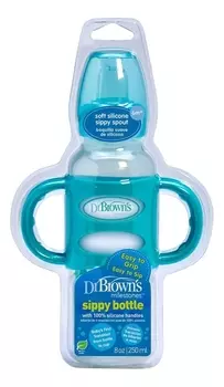 Бутылочка-поильник с узким горлышком Natural Flow Milestones Sippy Bottle SB81059 250мл (от 6 мес,бирюзовая)