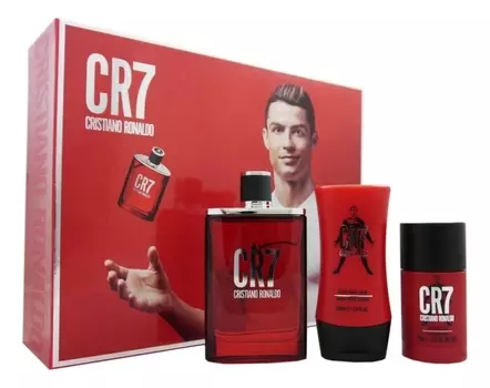 CR7: набор (т/вода 100мл + д/твёрдый 75г + бальзам п/бритья 100мл)