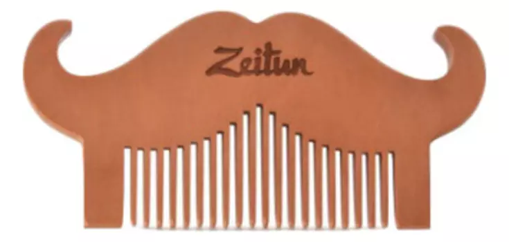 Деревянный гребень для бороды и усов