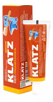 Детская зубная паста без фтора Утренняя карамель Kids 40мл