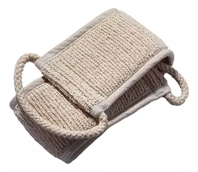 Двусторонняя мочалка-лента из бамбукового полотна и рами