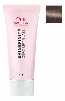 Гель-крем краска для тонирования и блеска без осветления Shinefinity Zero Color Glaze 60мл: 04/07 Горький Шоколад