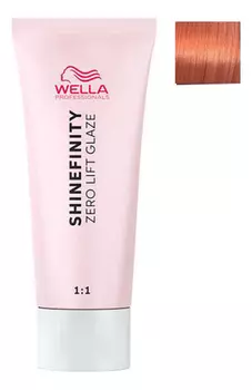 Гель-крем краска для тонирования и блеска без осветления Shinefinity Zero Color Glaze 60мл: 06/43 Багряный Рассвет