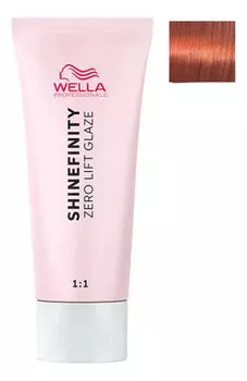 Гель-крем краска для тонирования и блеска без осветления Shinefinity Zero Color Glaze 60мл: 07/34 Красная паприка