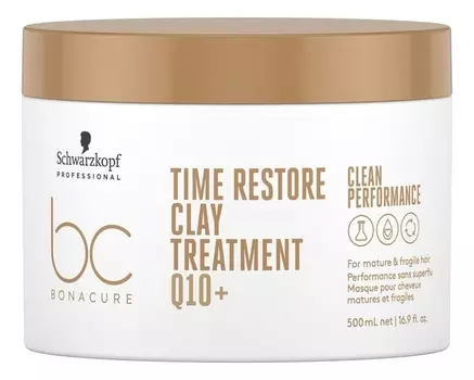 Глиняная маска для длинных волос BC Time Restore Clay Treatment Q10+: Маска 500мл