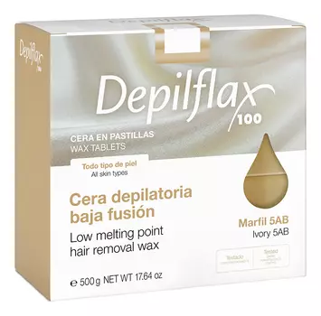 Горячий воск для чувствительной и раздраженой кожи плотный Low Melting Point Hair Removal Wax (слоновая кость) : Воск 500г