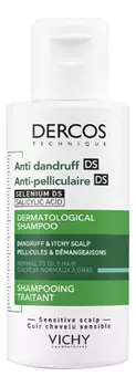 Интенсивный шампунь-пилинг против перхоти для кожи головы и волос Dercos Anti-Dandruff: Шампунь 75мл