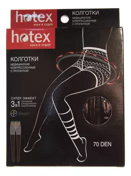 Корректирующие колготки с шортиками 70Den: Черный