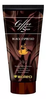 Крем-бронзатор для загара с маслом ши и кофеином Coffee Sun Black Espresso Natural Strong Bronzer: крем 150мл