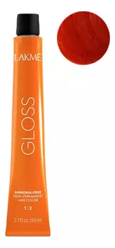 Крем-краска для тонирования волос без аммиака Gloss 60мл: 7-49 Средне-белокурый медно-красный с красноватым оттенком