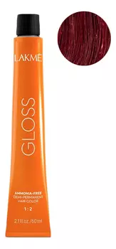 Крем-краска для тонирования волос без аммиака Gloss 60мл: 7-50 Средне-белокурый с оттенком красного дерева