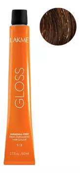 Крем-краска для тонирования волос без аммиака Gloss 60мл: 7-60 Средне-белокурый коричневый