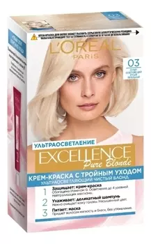 Крем-краска для волос Excellence Creme 270мл: 03 Суперосветляющий блонд пепельный