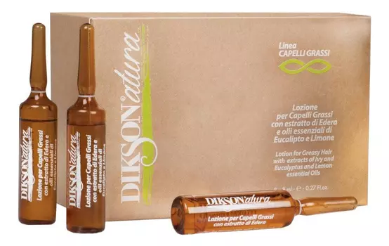 Лосьон для жирных волос с экстрактом плюща Natura Lotion For Greasy Hair 8*8мл