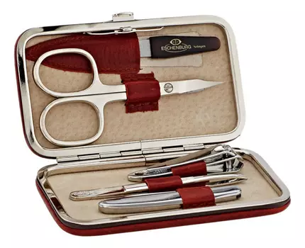 Маникюрный набор из 5 предметов в кожаном чехле Medium Manicure Tan (светло-коричневый)