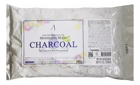 Маска альгинатная с древесным углем Charcoal Modeling Mask: Маска 240г (запасной блок)