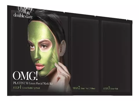 Маска для лица трехкомпонентная Platinum Facial Mask: Green