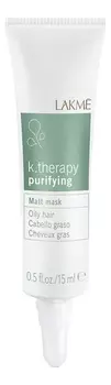 Маска для жирных волос с матирующим эффектом K.Therapy Purifying 6*15мл
