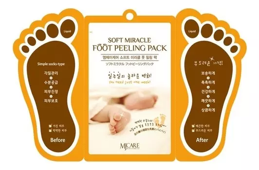 Маска-пилинг для ног MJ Care Soft Miracle Foot Peeling Pack 2*15мл