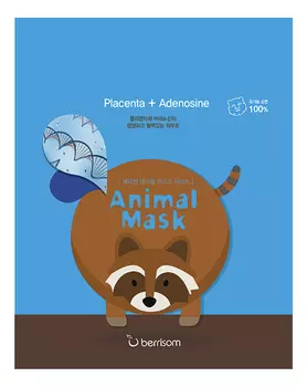 Маска тканевая с экстрактом плаценты Animal Mask Series Raccoon 25мл