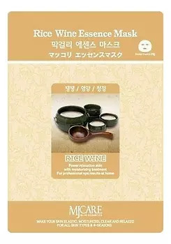 Маска тканевая с рисовым вином Макколе MJ Care Makgeolli Essence Mask 23г