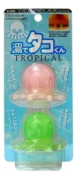 Массажер для точечного массажа тела и стоп "Тропические осьминожки" Tako Tropical Tsubo Oshi 2шт: Массажер розовый и зеленый