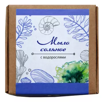 Мыло соляное с водорослями 80г
