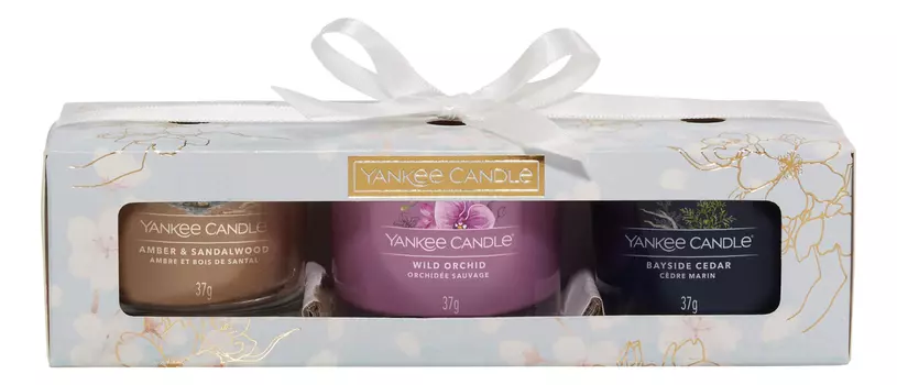 Набор 3 Filled Votive Signature (Wild Orchid 37г + Amber &amp; Sandalwood 37г + Bayside Cedar 37г)