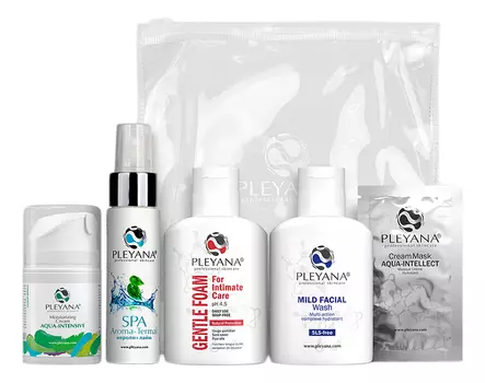 Набор Aqua-Sport (пенка д/мывания 75мл + термальная вода 50мл + крем 30мл + пенка д/интимной гигиены 75мл + крем-маска 3*5мл)