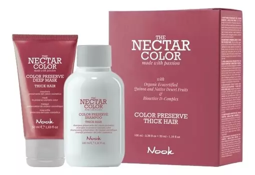 Набор Color Preserve Thick Hair (шампунь 100мл + маска для ухода за плотными волосами 50мл)