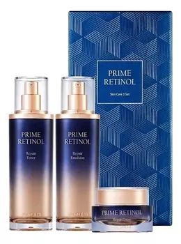 Набор для лица антивозрастной Prime Retinol Skin Care 3 (тонер 130мл + эмульсия 130мл + крем 50мл)