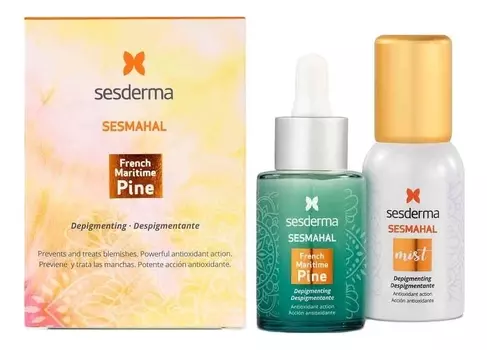 Набор для лица депигментирующий Sesmahal French Maritime Pine 2*30мл (сыворотка + спрей-мист)