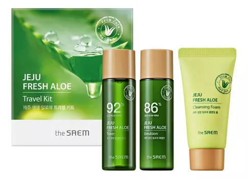 Набор для лица Jeju Fresh Aloe Travel Kit (тонер 31мл + эмульсия 31мл + пенка 25г)