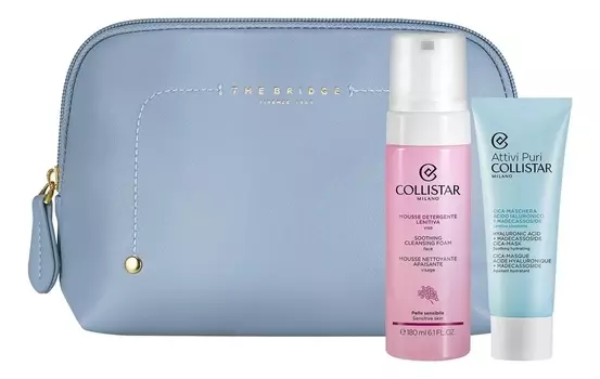 Набор для лица (крем-маска Attivi Puri Cica 75мл + пенка для умывания Mousse Detergente 180мл + косметичка)