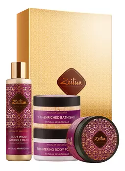 Набор для тела SPA-ритуал соблазна с натуральными афродизиаками Wellness (гель для душа 250мл + скраб 200мл + крем 200мл + соль для ванн)