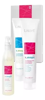 Набор для выпрямления нормальных волос K-straight Ionic No0 (крем 200мл + нейтрализующий бальзам 200мл + термальный лосьон 100мл)