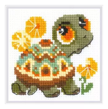 Набор для вышивания крестом Сотвори сама "Черепашка" (10х10см)