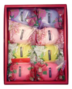 Набор мыла Цветы и травы Saika Dayori (Камелия 2*70г + Пион 2*70г + Гардения 2*70г + Сакура 2*70г)