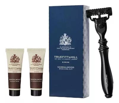 Набор (станок д/бритья из пластика Gillette Mach3 + крем д/бритья на основе глицерина Sandalwood 10мл + бальзам после бритья Sandalwood 10мл)