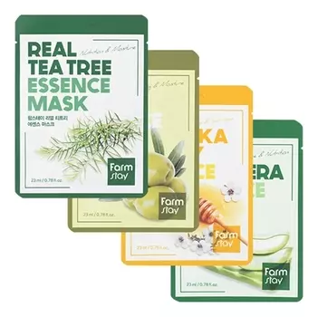 Набор тканевых масок Экспресс-уход для комбинированной кожи Real Essence Mask 4*23мл