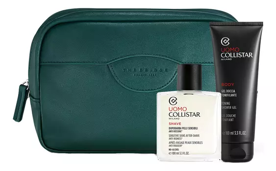 Набор Uomo 2*100мл (лосьон после бритья Dopobarba Pelli Sensibili + гель д/душа Gel Doccia Tonificante + косметичка)