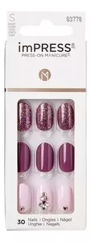 Накладные ногти Фиолетовый каледоскоп Impress Manicure Color KIM017C 30шт (короткая длина)