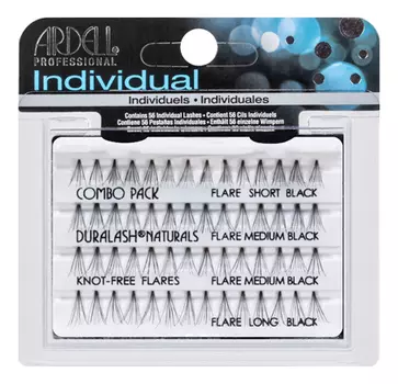 Накладные пучковые ресницы Duralash Naturals Knot-Free Flairs (безузелковые): Пучки комбинированные 6уп