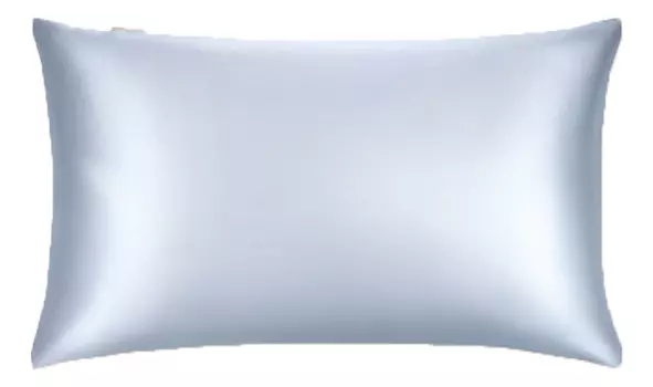 Наволочка из натурального шелка 50х70см: Серебристо-голубой