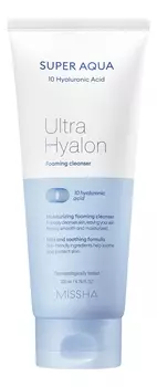 Очищающая пенка для лица Super Aqua Ultra Hyalron Cleansing Foam 200мл