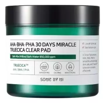 Очищающие пэды для лица AHA-BHA-PHA 30 Days Miracle Truecica Clear Pad 70шт
