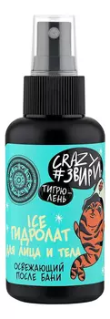 Освежающий тоник-гидролат для лица и тела после бани Тигрюлень Crazy#звири Ice 100мл