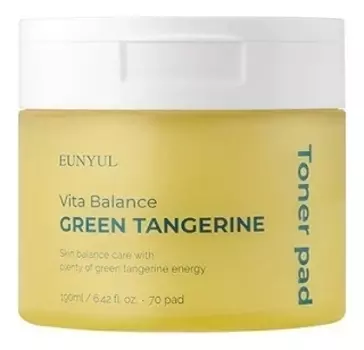 Пэды для лица с экстрактом зеленого мандарина и витаминами Vita Balance Green Tangerine Toner Pad 70шт