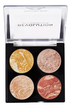 Палетка хайлайтеров для лица 4 в 1 Highlighter &amp; Bronzer Cheek 8,8г: Cheek Kit Make It Count