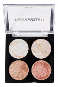 Палетка хайлайтеров для лица 4 в 1 Highlighter &amp; Bronzer Cheek 8,8г: Cheek Kit Take a Breather